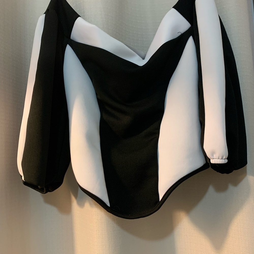 Top black and white